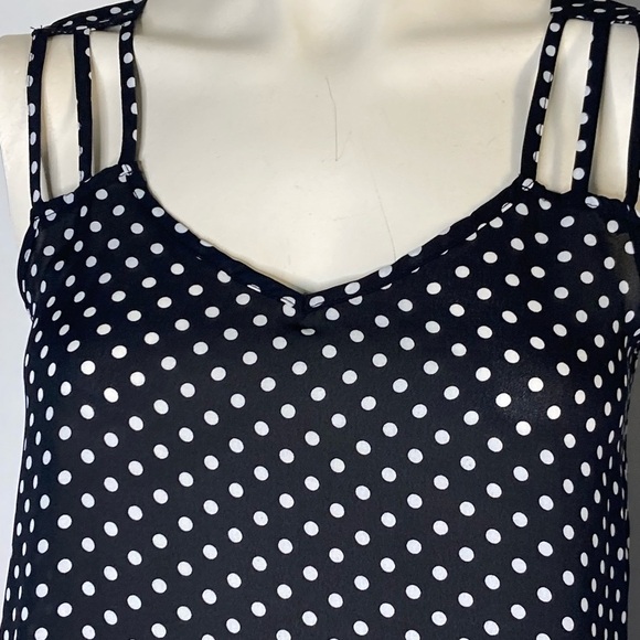 NWT Papermoon Pokadot Multi Strap Blouse Sz Sm - Picture 2 of 5